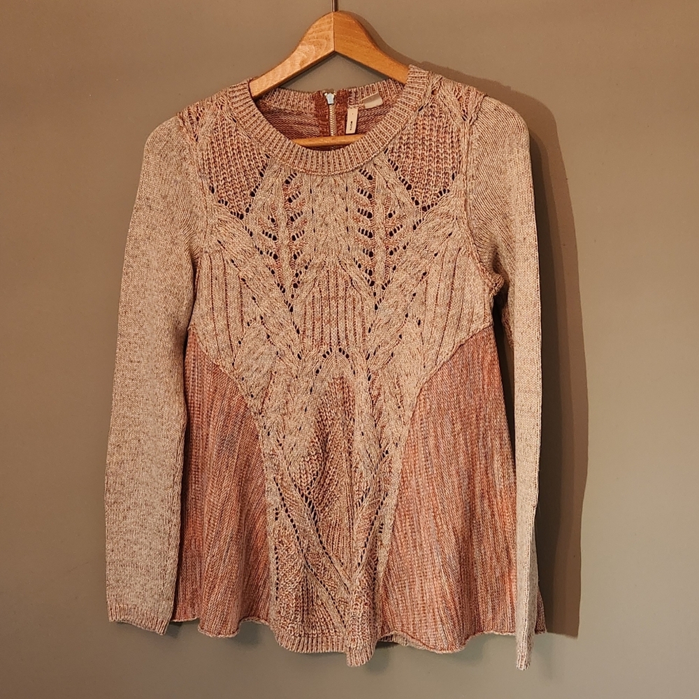 Anthropolgie Pink Knit Sweater